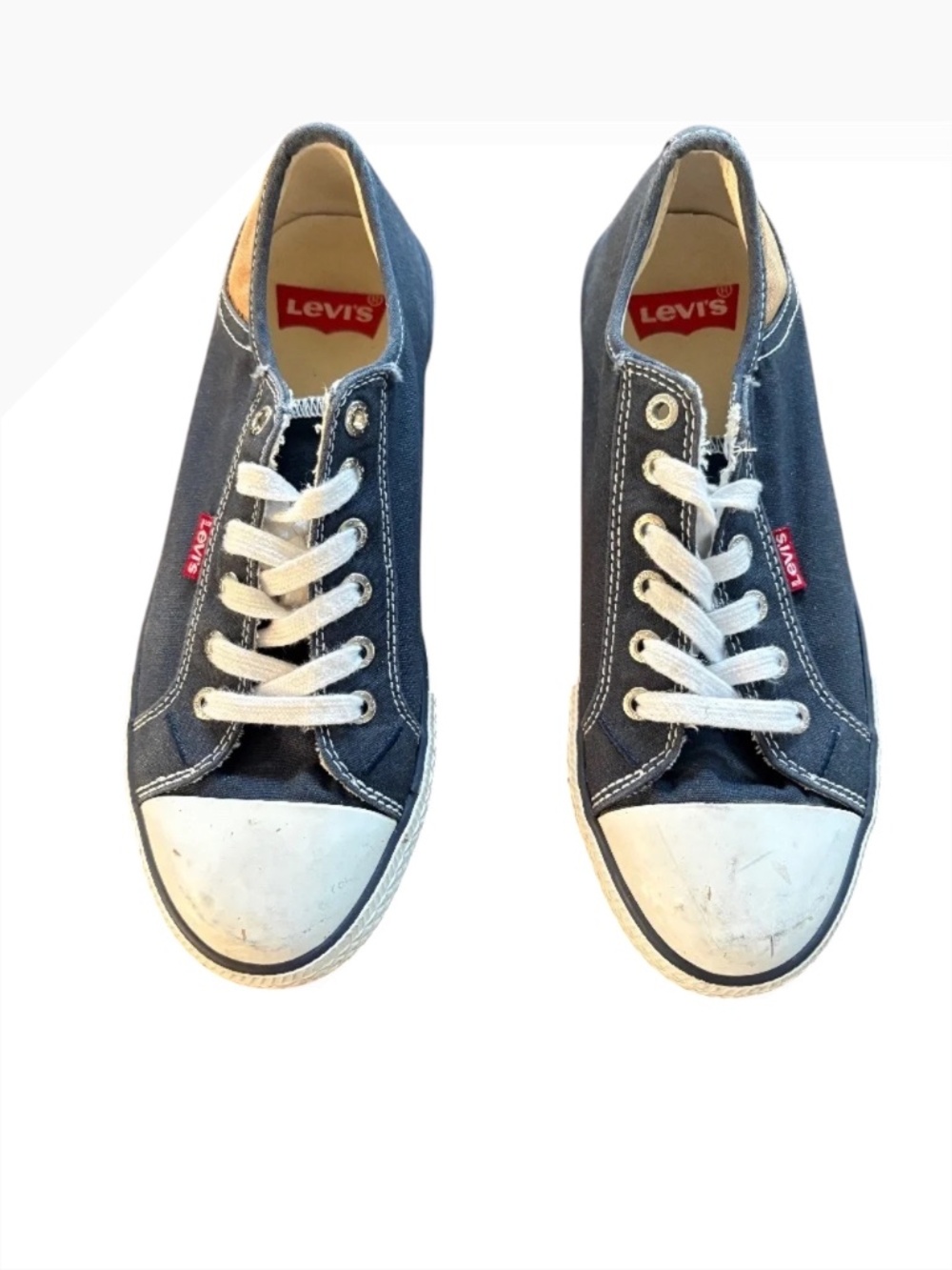 Levi's Stan Buck Navy Blue Canvas Low Top Sneakers Size 8